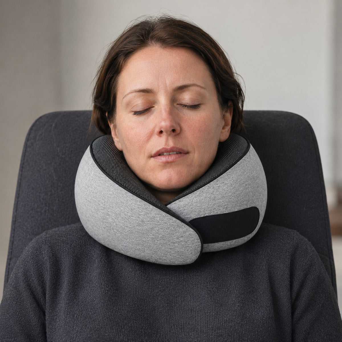 ROVE+ worn, head carried level and supported under the jaw
