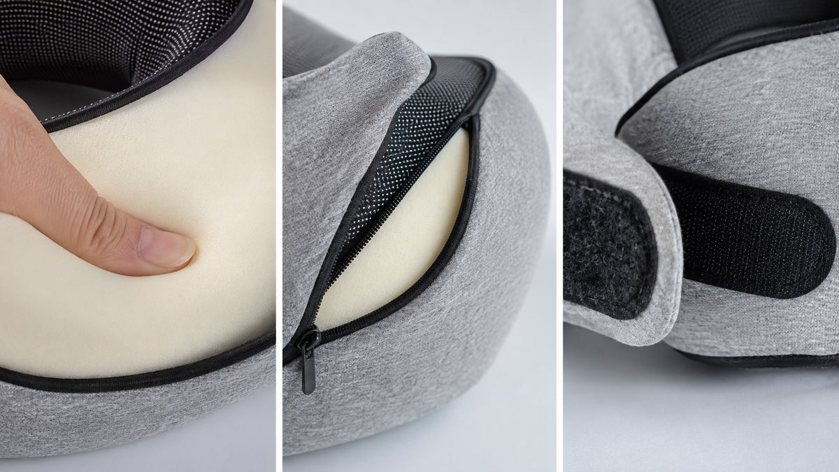 Memory foam density, the zip-off washable cover, and the velcro closure